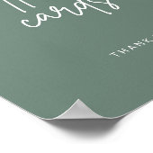 Eenvoudig script geschenktafel trouwdecoratie bord poster (Hoek)