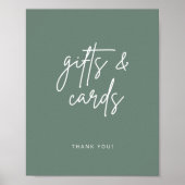 Eenvoudig script geschenktafel trouwdecoratie bord poster (Voorkant)