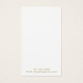 Eenvoudig Script Gold Signature Oorbel Display Kaa Visitekaartje (Achterkant)