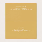 Eenvoudig script - Gold & White Appointcard Visitekaartje (Buitenkant ongevouwen)