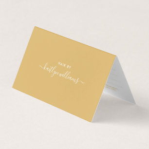 Eenvoudig script - Gold & White Appointcard Visitekaartje