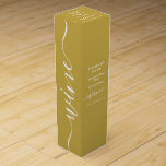 Eenvoudig script - Goud & Wit Wijn<br><div class="desc">Eenvoudig script - Gold & White Wine Box van The Visitekaartje Store.</div>