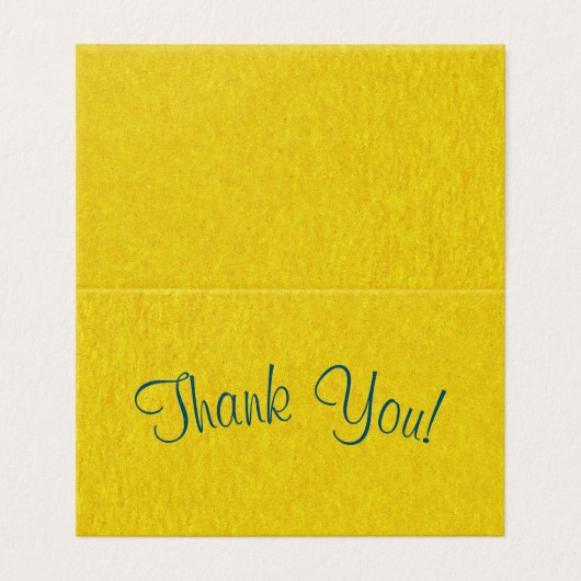 Eenvoudig script - gouden papyrus - Hartelijk dank Kaart (Buitenkant ongevouwen)