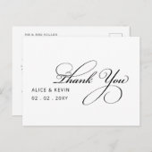 Eenvoudig script handgeschreven bruiloft Hartelijk Briefkaart (Voorkant / Achterkant)