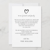 Eenvoudig script handgeschreven foto-bruiloft bedankkaart (Achterkant)