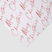 Eenvoudig script Handgeschreven Merry Christmas Tissuepapier (Detail)
