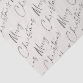 Eenvoudig script Handgeschreven Merry Christmas Tissuepapier (Detail)