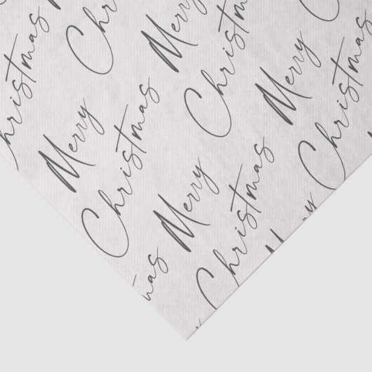 Eenvoudig script Handgeschreven Merry Christmas Tissuepapier (Detail)
