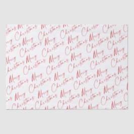 Eenvoudig script handgeschreven Prettig Kerstfeest Tissuepapier
