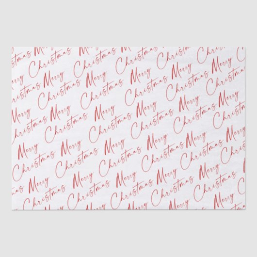 Eenvoudig script handgeschreven Prettig Kerstfeest Tissuepapier (Voorkant)