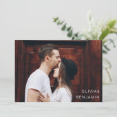 Eenvoudig Script Handschrift Horizontale foto brui Kaart (Staand voorkant)