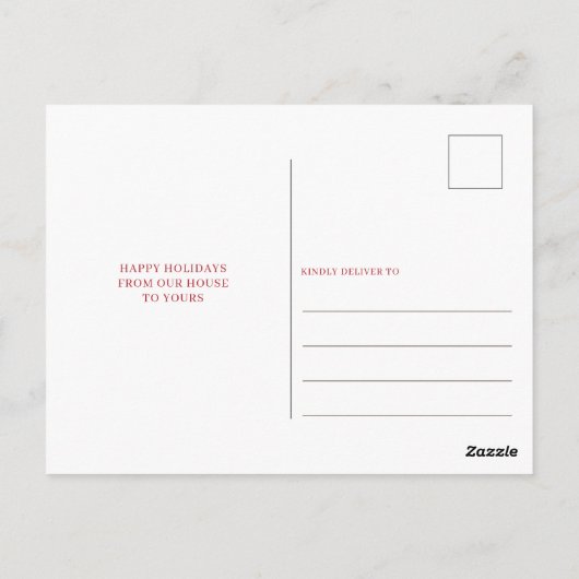 Eenvoudig script Happy Nieuwjaar Holiday Briefkaart (Achterkant)