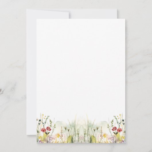 Eenvoudig script in Elegant Floral Vrijgezellenfee Kaart (Achterkant)