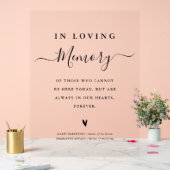 Eenvoudig script in liefdevolle herinnering acryl bord (Huwelijk)