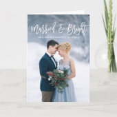 Eenvoudig script kerst bruiloft aankondiging (Voorkant)