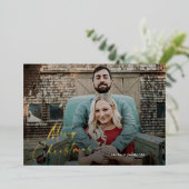 Eenvoudig script, kerstfoto folie feestdagenkaart (Staand Voorkant)