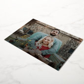 Eenvoudig script, kerstfoto folie feestdagenkaart (Gedraaid)