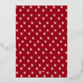 Eenvoudig script, kerstfoto folie feestdagenkaart (Achterkant)