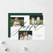 Eenvoudig Script Kerstgroet Groen Foto