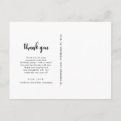 Eenvoudig script Kids Verjaardagsfoto Dank u Briefkaart (Achterkant)