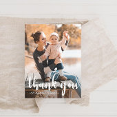 Eenvoudig script Kids Verjaardagsfoto Dank u Briefkaart