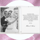 Eenvoudig Script Klassieke foto bruiloft gepersona Bedankkaart