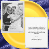 Eenvoudig Script Klassieke foto bruiloft gepersona Bedankkaart