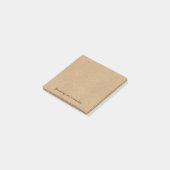 Eenvoudig Script Landelijk Kraftpapier Uw Bericht Post-it® Notes (Schuin)