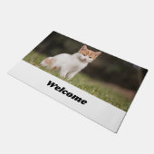 Eenvoudig script, leuk klein katje welkom deurmat (Schuin)