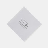 Eenvoudig script Leuk weetje bruiloft receptie Servet (Hoek)