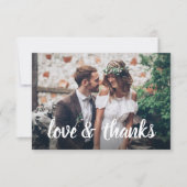 Eenvoudig Script Liefde & Bedankt 2 Fotobruiloft (Voorkant)