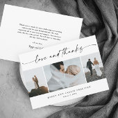 Eenvoudig Script Liefde en Bedankt 3 Foto Bruiloft