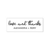 Eenvoudig script Liefde en Dankbaarheid Hout Rubberstempel (Afrduk)