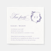 Eenvoudig Script Lila Paarse Bruiloft Logo Leuke F Servet (Voorkant)