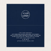 Eenvoudig script, Logo/Afbeelding - Hartelijk dank Visitekaartje (Binnenkant ongevouwen)