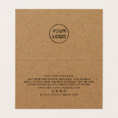 Eenvoudig script, Logo/Afbeelding - Hartelijk dank Visitekaartje (Binnenkant ongevouwen)