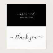 Eenvoudig script, Logo/Afbeelding - Hartelijk dank Visitekaartje (Buitenkant ongevouwen)