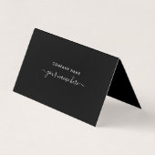 Eenvoudig script, Logo/Afbeelding - Hartelijk dank Visitekaartje (Achterkant)