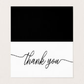 Eenvoudig script, Logo/Afbeelding - Hartelijk dank Visitekaartje (Buitenkant ongevouwen)