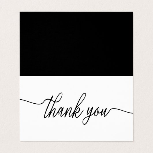 Eenvoudig script, Logo/Afbeelding - Hartelijk dank Visitekaartje (Buitenkant ongevouwen)