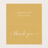 Eenvoudig script, Logo/Afbeelding - Hartelijk dank Visitekaartje (Buitenkant ongevouwen)