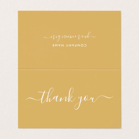 Eenvoudig script, Logo/Afbeelding - Hartelijk dank Visitekaartje (Buitenkant ongevouwen)