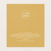 Eenvoudig script, Logo/Afbeelding - Hartelijk dank Visitekaartje (Binnenkant ongevouwen)