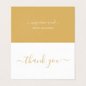 Eenvoudig script, Logo/Afbeelding - Hartelijk dank Visitekaartje (Buitenkant ongevouwen)