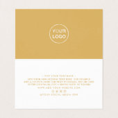 Eenvoudig script, Logo/Afbeelding - Hartelijk dank Visitekaartje (Binnenkant ongevouwen)