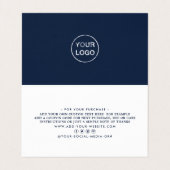 Eenvoudig script, Logo/Afbeelding - Hartelijk dank Visitekaartje (Binnenkant ongevouwen)