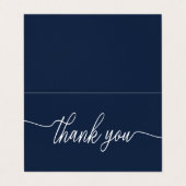 Eenvoudig script, Logo/Afbeelding - Hartelijk dank Visitekaartje (Buitenkant ongevouwen)