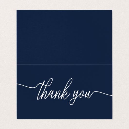 Eenvoudig script, Logo/Afbeelding - Hartelijk dank Visitekaartje (Buitenkant ongevouwen)
