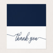 Eenvoudig script, Logo/Afbeelding - Hartelijk dank Visitekaartje (Buitenkant ongevouwen)