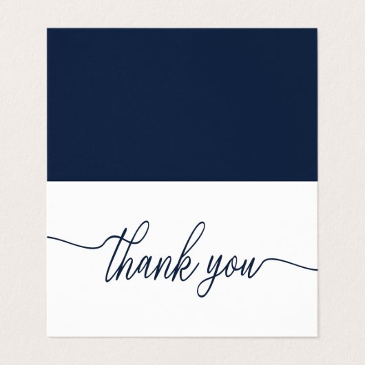 Eenvoudig script, Logo/Afbeelding - Hartelijk dank Visitekaartje (Buitenkant ongevouwen)